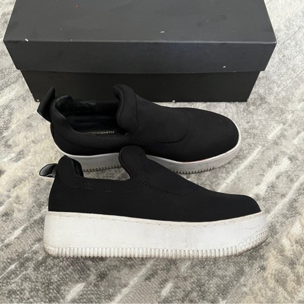 Windsor Smith 50mm Speedy Nylon Mesh Slip On Sneakers in Black - Picture 2 of 12
